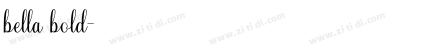 bella bold字体转换